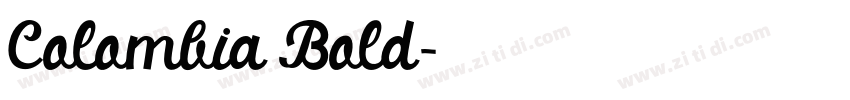 Colombia Bold字体转换